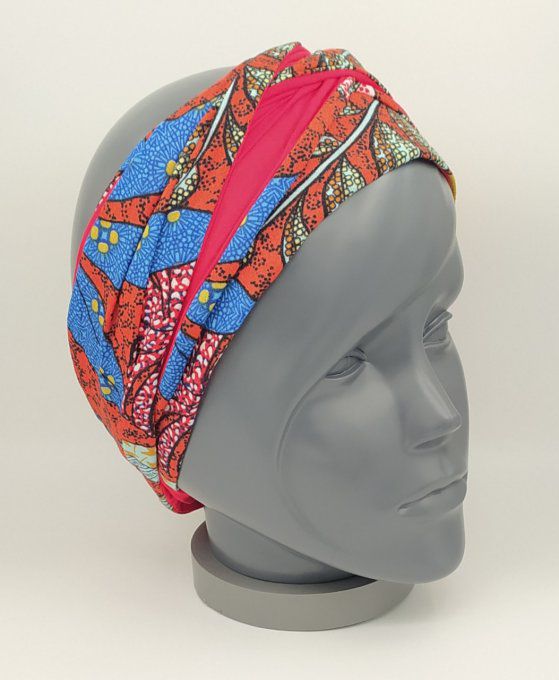 Headband femme, imprimé Ethnique/Rouge
