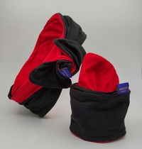 Headband femme, uni Noir/Rouge